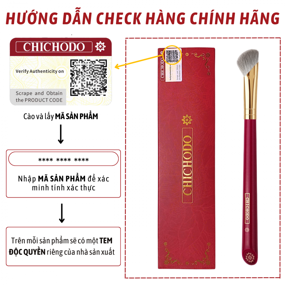 Cọ Đánh Highlight/Khối Mũi/Bắt sáng vùng chữ T CHICHODO Half Fan Highlighter C127
